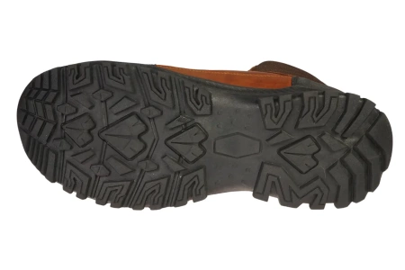 Zimowe skórzane buty męskie American Club MCY129BR brązowe