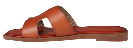 Eleganckie klapki damskie Sergio Leone DSK091HBE brązowe