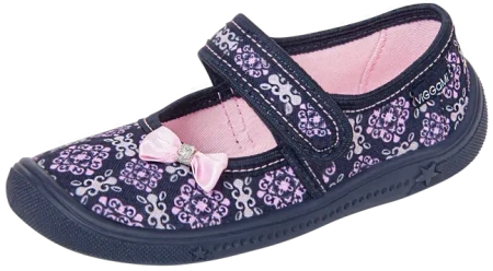 Tenisówki dziecięce Viggami Beata Druk B kapcie dziewczęce na rzep
