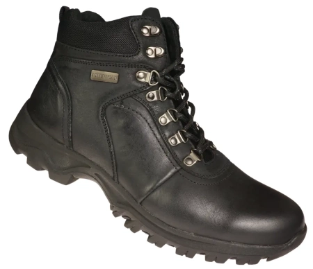 Zimowe buty męskie skórzane American Club MCY72/22BL czarne