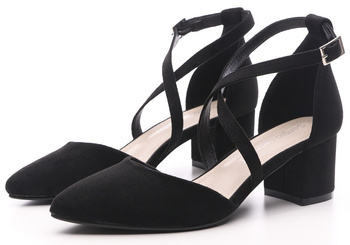 Eleganckie sandały damskie Sergio Leone w kolorze czarnym DSK830CZMI