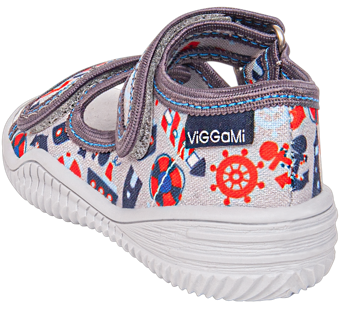 Tenisówki dziecięce Viggami MARCIN szare sandałki chłopięce na rzep