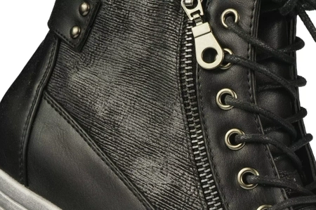 Buty przejściowe damskie Sergio Leone D33191CZ czarne