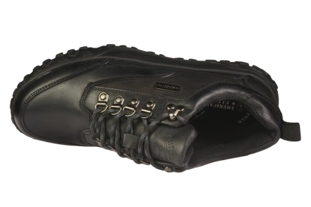 Męskie obuwie przejściowe skórzane American Club MCY171BL czarne