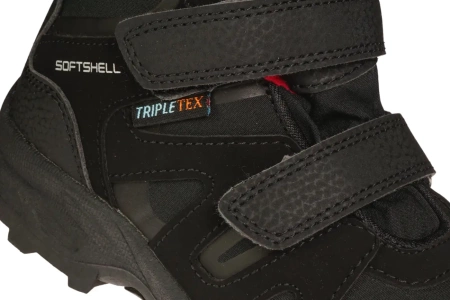 Dziecięce buty zimowe American Club BSN32BLRE czarno-czerwone