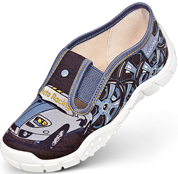 Tenisówki dziecięce Viggami Leo Druk szare kapcie chłopięce wsuwane