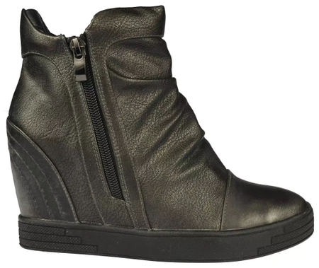 Buty przejściowe damskie Sergio Leone D28875SR srebrne