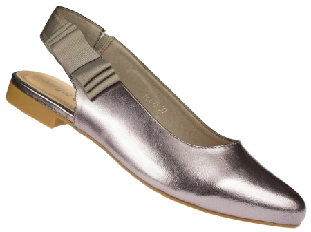 Baleriny damskie Sergio Leone DBL615SRME srebrne