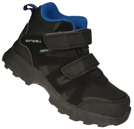 Dziecięce buty zimowe American Club BSN32BLBU czarno-niebieskie