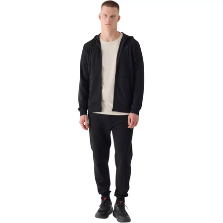 Bluza męska rozsuwana z kapturem 4F bawełna 4FWMM00TSWSM1466 20S czarna