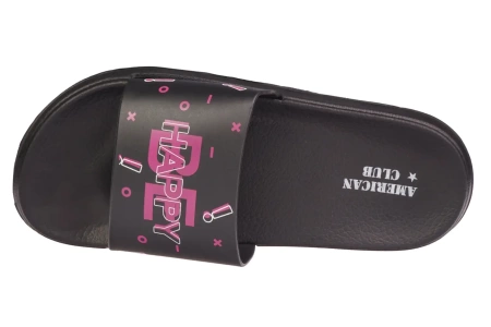 Młodzieżowe klapki basenowe American Club DNH-126BL czarne