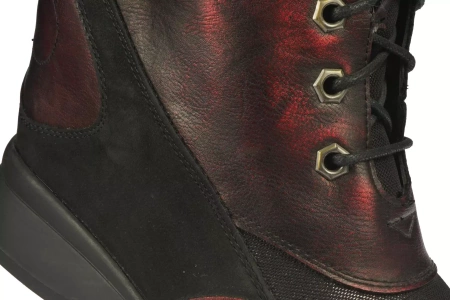 Buty przejściowe damskie Sergio Leone D27132CZBO czarno bordowe