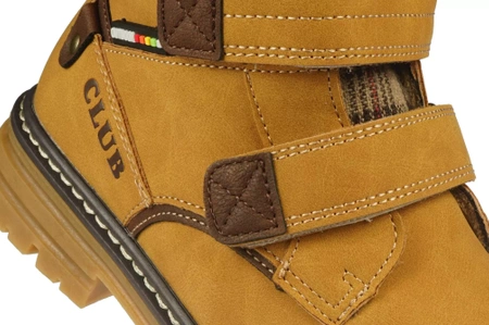 Zimowe buty dziecięce American Club trapery dziecięce BXD103/23CA brązowe