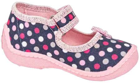 Tenisówki dziecięce Viggami Monia szare kapcie dziewczęce na rzep
