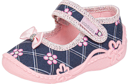 Tenisówki dziecięce do przedszkola kapcie na rzep Viggami INKA granatowe