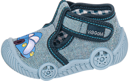 Tenisówki dziecięce Viggami MATI niebieskie kacie chłopięce na rzep