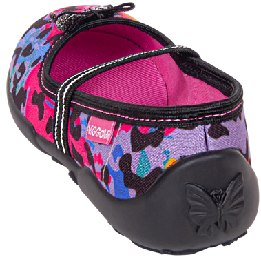 Tenisówki dziecięce Viggami PATI czarne kapcie dziewczęce wsuwane