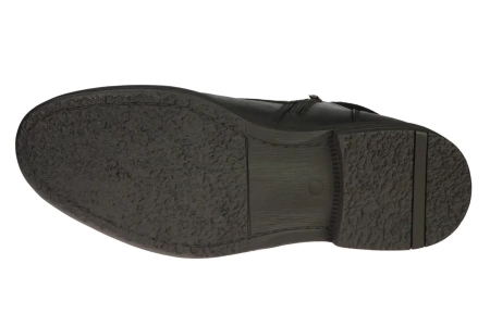 Eleganckie męskie skórzane buty zimowe American Club MCY167BL czarne