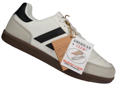 Młodzieżowe / damskie buty sportowe American Club sneakersy DRD33WH Białe