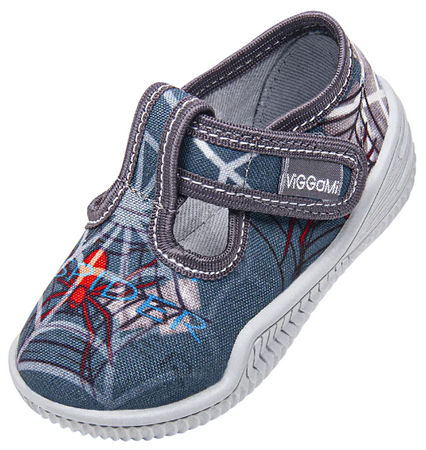 Tenisówki dziecięce Viggami Jacuś szare kapcie chłopięce na rzep