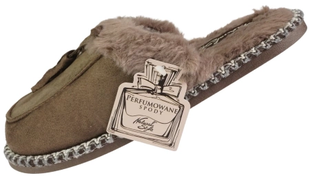 Damskie pantofle zimowe Meteor DV244 w kolorze brązowym