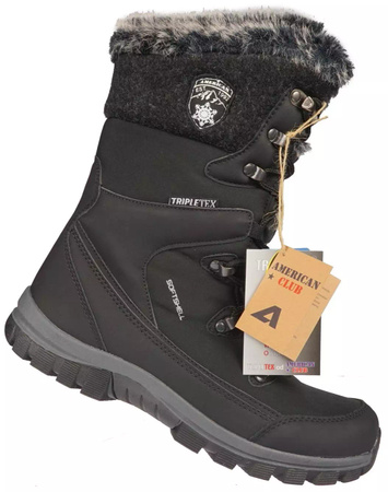Zimowe buty damskie American Club DSN-36BL