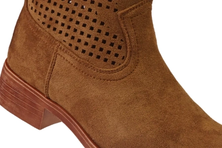 Zamszowe kowbojki damskie Skotnicki DB-3-Y83KH brązowe