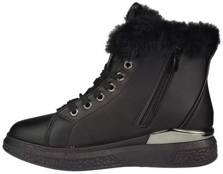 Damskie buty zimowe botki zimowe Jomix D6977-1BL