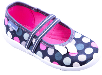 Tenisówki dziecięce Viggami Ola Grochy szare kapcie dziewczęce wsuwane