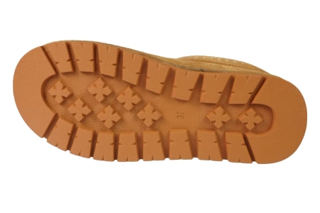 Damskie botki zimowe mule ze skóry naturalnej American Club DCY187CA beżowe