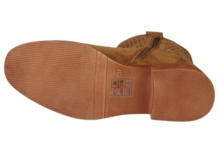 Zamszowe kowbojki damskie Skotnicki DB-3-Y83KH brązowe