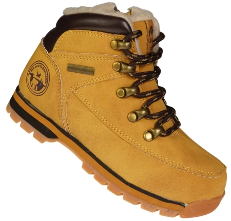 Zimowe buty dziecięce American Club trapery dziecięce BK152619CA camelowe