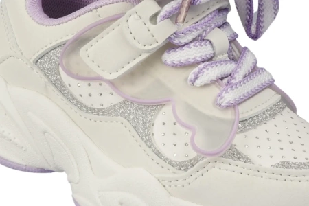 Dziecięce buty sportowe Apawwa BN619PU biało-fioletowe