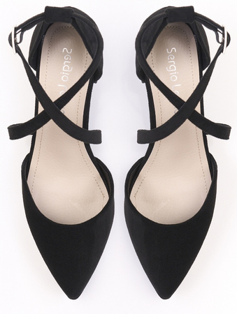 Eleganckie sandały damskie Sergio Leone w kolorze czarnym DSK830CZMI