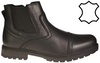 Eleganckie męskie skórzane buty zimowe American Club MCY131BL czarne