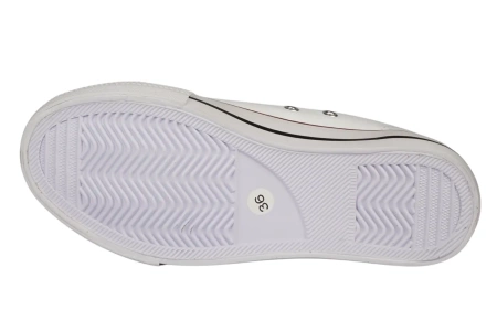 Wysokie tenisówki młodzieżowe American DLH-18-9120-15WH białe