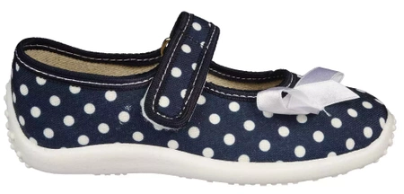 Tenisówki dziecięce ZetPol JULIA GRANATOWA GROSZKI