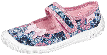 Tenisówki dziecięce Viggami GRETA granatowe kapcie dziewczęce na rzep