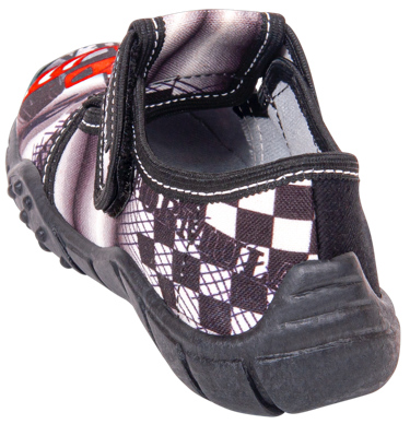 Tenisówki dziecięce Viggami BRUNO czarne kapcie chłopięce na rzep