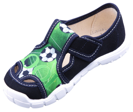 Tenisówki dziecięce zielone Viggami kapcie na rzep ADAŚ DRUK zielone