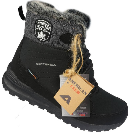 Buty zimowe damskie American Club SN-25BL