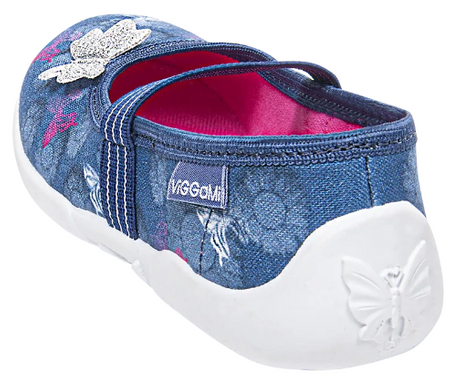 Tenisówki dziecięce Viggami JENNY granatowe kapcie dziewczęce wsuwane