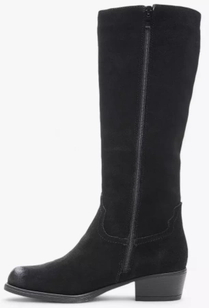 Damskie skórzane kozaki zimowe Sergio Leone DKZ268-SBL czarne