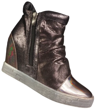 Buty przejściowe damskie Sergio Leone D28875SR srebrne