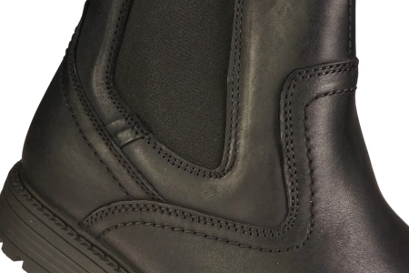 Eleganckie męskie skórzane buty zimowe American Club MCY131BL czarne