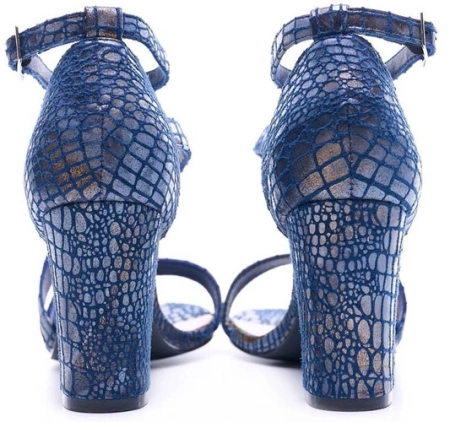 Eleganckie Sandały damskie Sergio Leone DSK870GRLU granatowe