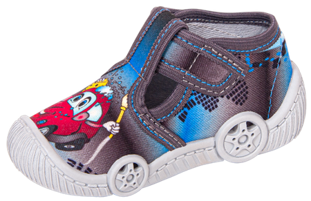 Tenisówki dziecięce Viggami WOJTUŚ szare kacie chłopięce na rzep