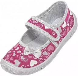 Tenisówki dziecięce Viggami Judyta Serca kapcie dziewczęce na rzep