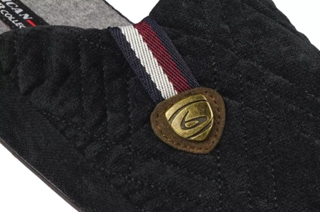 Męskie pantofle tekstylne American Club MSL-03BL