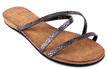 Eleganckie klapki damskie Sergio Leone D2118SZ szare